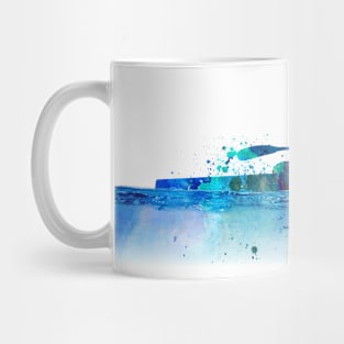 Kayak in watercolor Mug